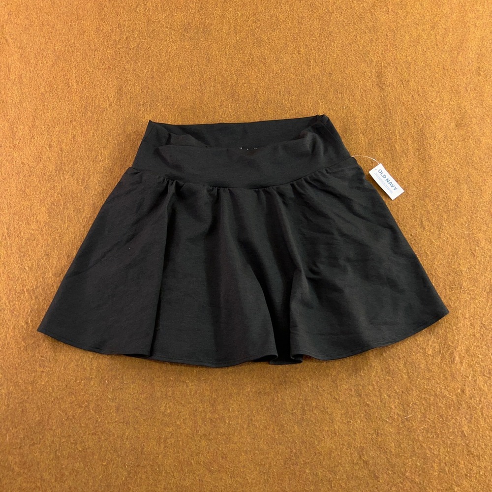 Old Navy Womens Large Black Active Built-In Shorts Athletic Skort NWT